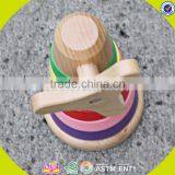 Wholesale Funny Kids Wooden Rainbow Stacking Blocks Toy Wonderful Toddler Wooden Rainbow Stacking Blocks Toy W13D110 thumbnail-5