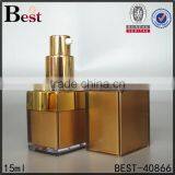 Plastic Lotion Square Bottle With Pump 15ml 30ml 50ml Empty Square Unique Shape Acrylic Airless Lotion Bottles thumbnail-3