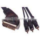 21 PIN Plug Scart(120)to 3RCA Plug Cable VK30431 thumbnail-1