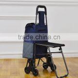 Custom Vegetable Climb Stair Trolley Shopping Bag With Chair thumbnail-4