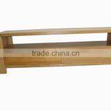 2 Drawer Oak Wood TV Stand thumbnail-2