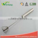 WCW011 Stainless Steel Rotary Egg Whisk, Egg Beater,Stainless Steel Wire Manual Whisk Rotary Egg Beater Hand Mixer Kitchen Gadge thumbnail-2