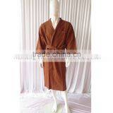 Brown Bathrobe For Women Spa Cmfortable Cotton Waffle Bathrobe Winter Warm Long Sleeve Pajamas thumbnail-2