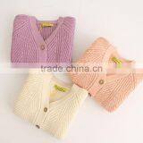 Good Quality V-neck Girl's Cardigan Sweater Design for Children Autumn Wear thumbnail-1
