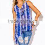 2016 Women Snake Print Chiffon Party Tank Top thumbnail-2