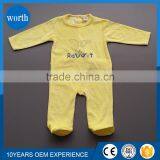 Warm and Soft Hand Feeling Velvet Long Sleeve Footed Romper for Baby thumbnail-1
