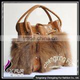 CX-H-27B Best Selling Women Fox Fur Hand Bag Handbag thumbnail-5