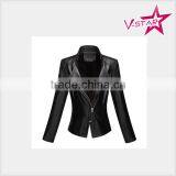 OEM Service Leather Jacket Wholesale for Women 2016 Customized Pu Coat thumbnail-1