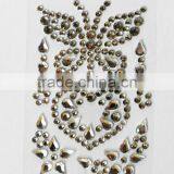 Colorful Butterfly Heart Stick On Self Adhesive Gems Rhinestones,DIY Craft Acrylic Crystals thumbnail-3