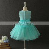 2017 Indian Girls Without Dress Pictures Summer Green Flower Puffy Party Dress Turkey Girls Shining Performance Dance Dresses thumbnail-3