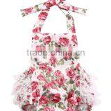 Classical Ruffle Baby Rompers Lace Fabric Readymade Garments Wholesale thumbnail-4
