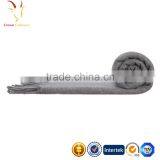 Warm Plain Kids Cashmere Wool Blended Travel Blanket thumbnail-2