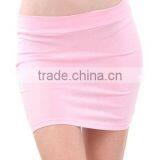 New Design Multiple Colors Available Ladies Stretch Fabric Basic Solid Color Mini Skirt thumbnail-1