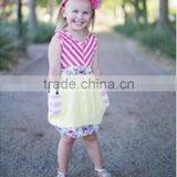 Baby Girls Dress Designs Baby Red&white Stripe and Yellow Dresses With Pockets Casual Dresses Cotton Summer thumbnail-1