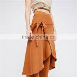 High Rise Fit Cotton Blend Skirt Styling Womens Camel Trousers thumbnail-3