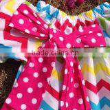 2016 New Design Easter Dresses Cottom Bunny Dress Chevron Dress With Matching Necklace and Bow Set thumbnail-4