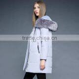 2016 Latest Designs Lady Formal Black Stripe Winter Women's Coat for Ladies thumbnail-3