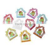 Mixed Christmas Tree Snowhouse Pattern Wood Charm Pendants 6.8cmx6.6cm thumbnail-1