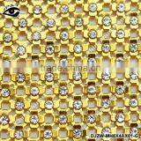 New Design Hotfix Rhinestone Metal Mesh Flower Shape With Chaton for Garment Shoes thumbnail-1