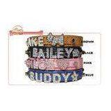 Luxury Multi Colored Snake Skin DIY Dog Collar With Personalized Bling Letter Slide Charms thumbnail-1