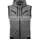 Bulk Order OEM Services Custom Sleeveless Wholesale Cotton Hoodie Sweatshirt Zip Coat thumbnail-3