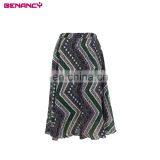 Plisse Chiffon Zigzag Print Crepe Skirt Pleated Skirt Guangzhou thumbnail-1