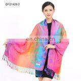 Customized Colorful Fashion Girl Thick Wool Pashmina Stole thumbnail-4