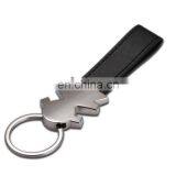 Metal and Leather Girl Keychain
