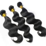 24 Inch Malaysian Virgin Pre-bonded  Human Hair Weave Bouncy Curl Natural Black