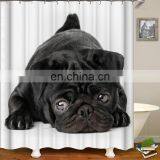 I@home Ready Made Mildew Resistant 3d Digital Dog Printed Waterproof Shower Curtain Bathroom thumbnail-1