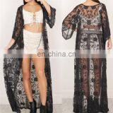 Tunics for Beach Long Lace Beach Dress Women Swim Cover up Plus Size Saida de Praia Robe de Plage Kaftan Beach Cover up