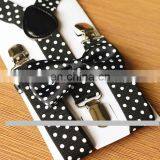 2pc Bow Tie Suit Children's Strap Clip Boy and Girl Adjustable Fashion Novelty 3 Clip Suspender Belt thumbnail-7