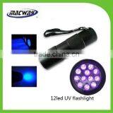 12LED Cheap Aluminum UV Led Flashlight thumbnail-1