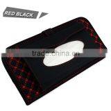 New Double-Deck Auto Car Visor CD/DVD Bag Storage Holder/Tissue Bag,Red+Black thumbnail-6
