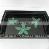 Lacquer Tray, Mother of Pearl Tray, Square Tray
