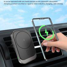 Car Mount Wireless Charger For IPhone 12 11 XS XR X 8 Quick Charge 10W Fast Charging Phone Holder Stand For Samsung S20 S10 thumbnail-5