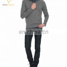 Men High Collar Half Button Pullover Cashmere thumbnail-3