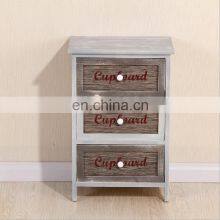 Indoor Solid Wood Vintage 4 Drawers Storage Cabinet thumbnail-2