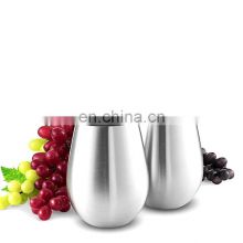 Single Layer Egg Shaped Double wall Stainless Steel Wine Tumbler