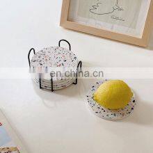 Reusable Branded Modern Home Decor White Wedding Glass Drink Customised Printed Coasters thumbnail-2