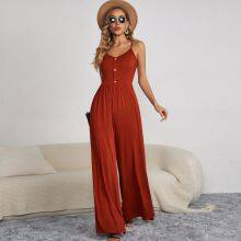 Solid color new summer dress jumpsuit