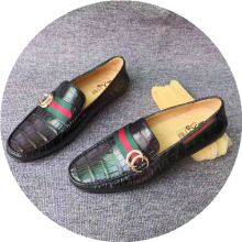 Korean Version Of The Slip-On Shoes a Pedal Beanie Shoes Crocodile Pattern Sailing Shoes Genuine Leather Shoes Casual Driving Shoes Spring Men's Shoes thumbnail-2