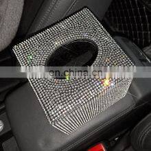 Creative Car Tissue Box Diamond Crystal Auto Tissue Holder Luxury Car Accessories Multifunction Bling Tissue Cover thumbnail-5
