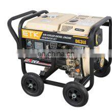 Tragbarer Dieselmotor-Generator mit 4 Rädern. Dieselmotorgeneratorsatz mit CE-Zertifikat thumbnail-5