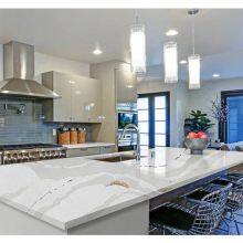 Code：F005，Calacatta Artificial Stone Quartz Slab Kitchen Countertops thumbnail-3