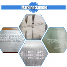 Perfect Laser Handheld Small Stainless Steel Aluminium Copper Carbon Nameplates LCD Control Pneumatic Dot Peen Marking Machine thumbnail-2