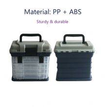 Fishing Tackle Box Four Removable Racks Lure and Hooks Storage Multipurpose Utility Box thumbnail-3