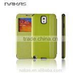 Window Smart View Leather Flip Phone Cover for Samsung Galaxy Note 3