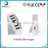 Most Powerful Smart 60W 6 Port 12A Multi USB Charger With USB Cable Family Size for IPhone thumbnail-2