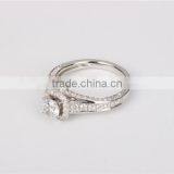 White Gold cz Ring 925 Silver Samples Enagegement Stone Ring Designs for Girlfriend thumbnail-4